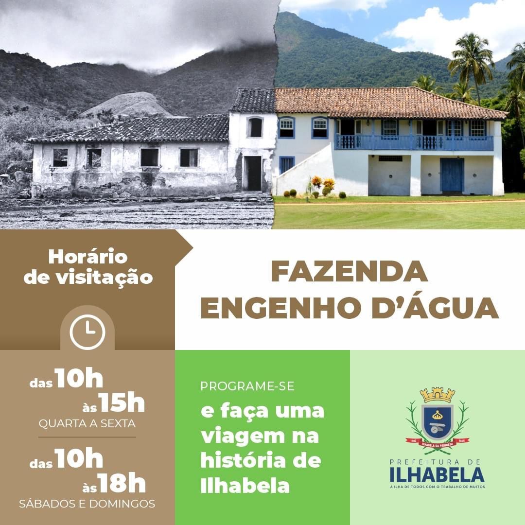 Horário Funcionamento Fazenda Engenho D’Água Ilhabela